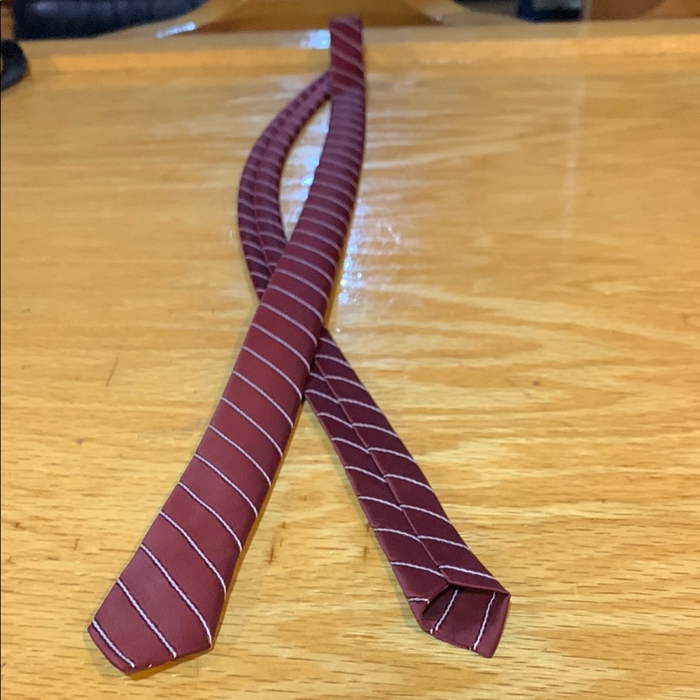 Classic Maroon Striped Tie